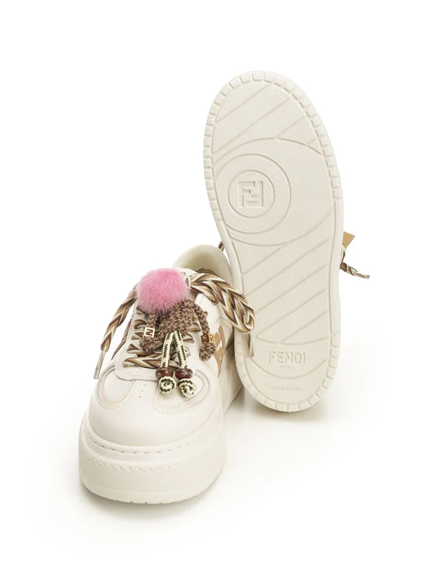 Fendi White Low Top Sneakers - Image 5