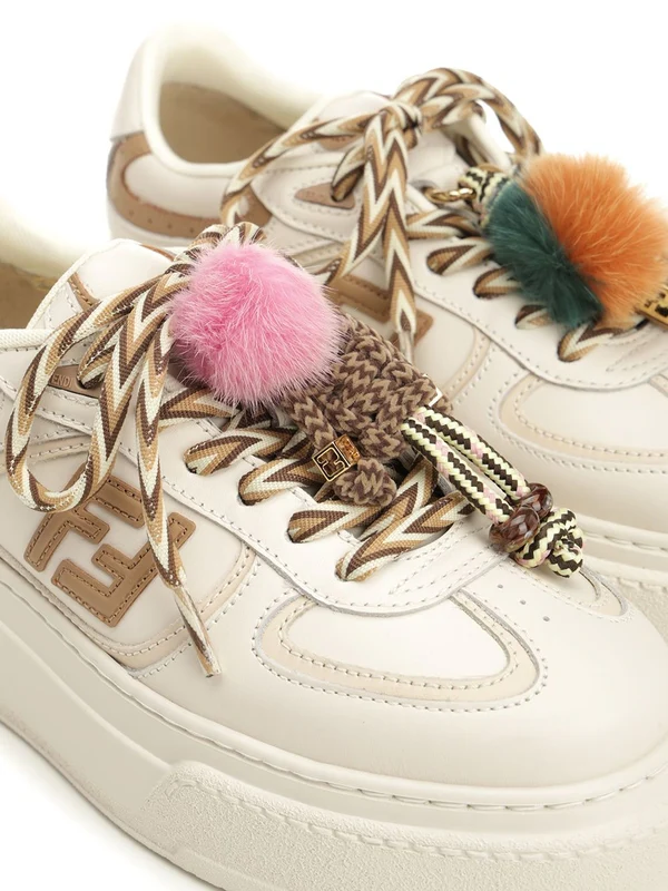 Fendi White Low Top Sneakers - Image 6