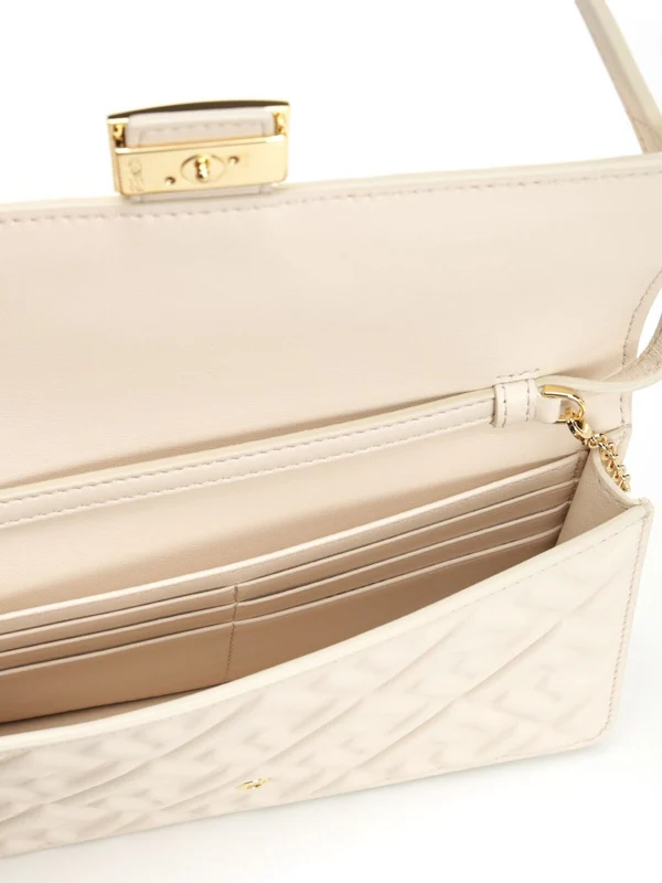 Fendi Baguette Woc Ivory Crossbody & Shoulder Bags - Image 4