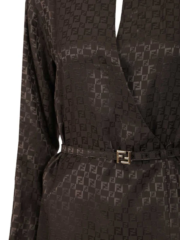 Fendi Brown Midi Dress - Image 4
