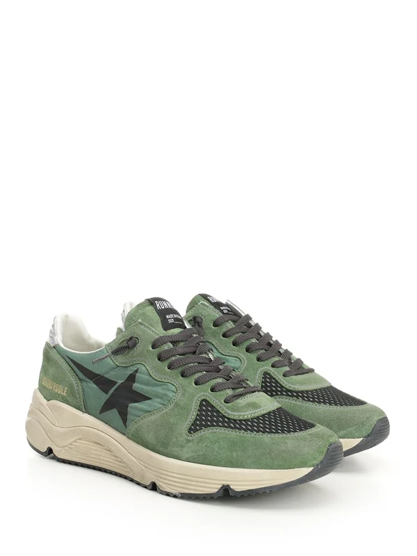 Golden Goose Green Low Top Sneakers - Image 2