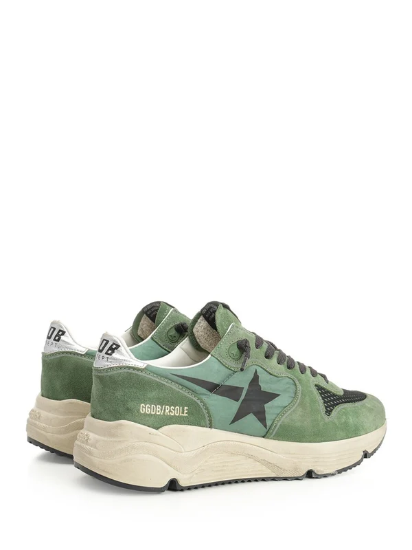 Golden Goose Green Low Top Sneakers - Image 3