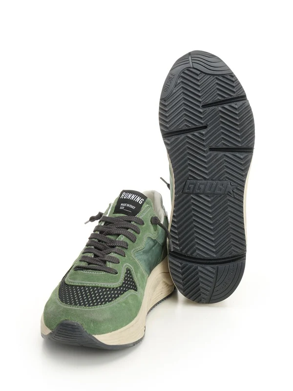 Golden Goose Green Low Top Sneakers - Image 5