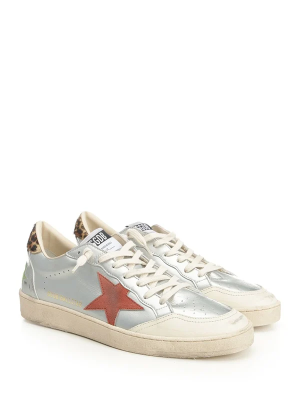 Golden Goose Silver Low Top Sneakers - Image 2