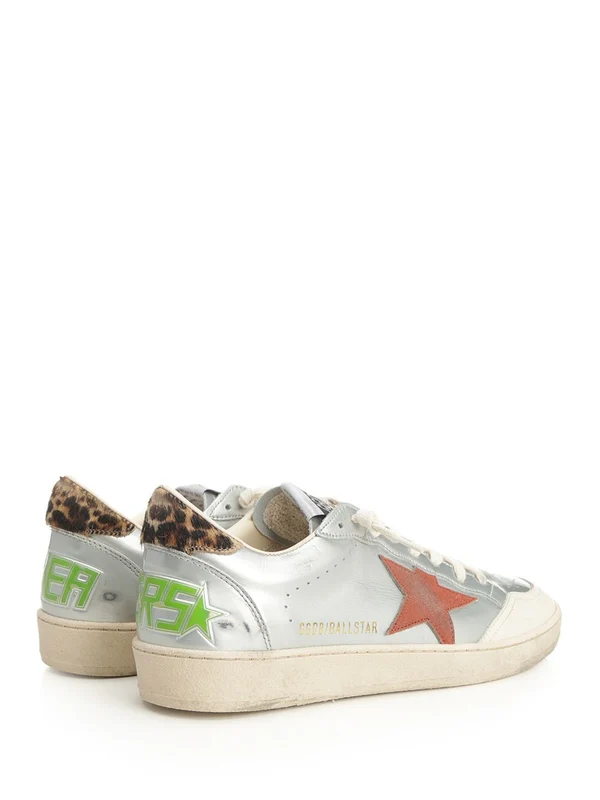 Golden Goose Silver Low Top Sneakers - Image 3