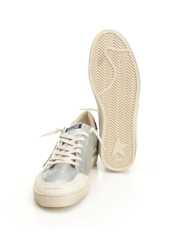 Golden Goose Silver Low Top Sneakers - Image 5