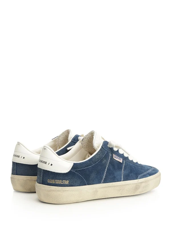 Golden Goose Blue Low Top Sneakers - Image 3
