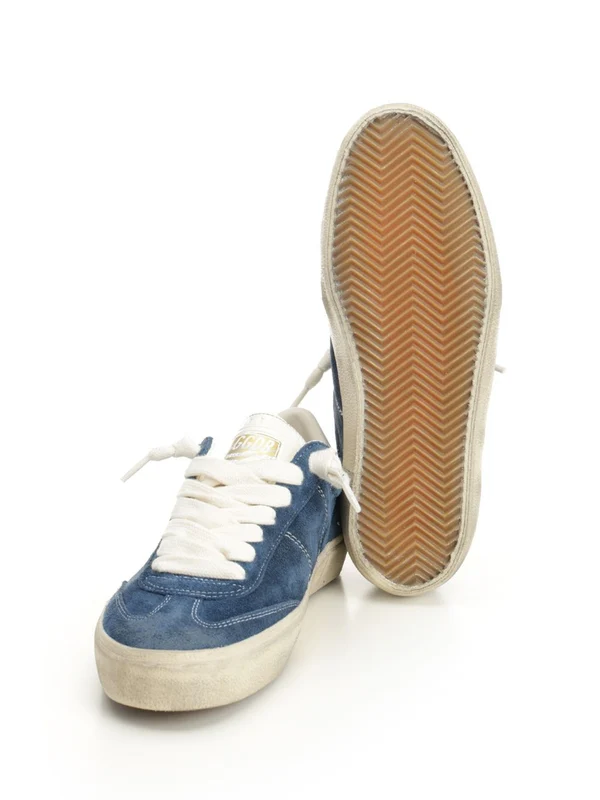 Golden Goose Blue Low Top Sneakers - Image 5