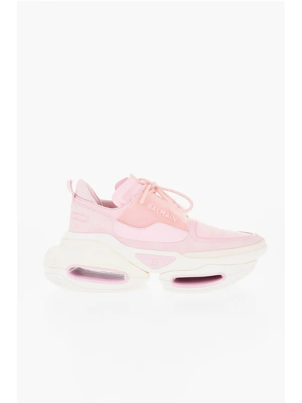 Balmain Pink Low Top Sneakers - Image 3