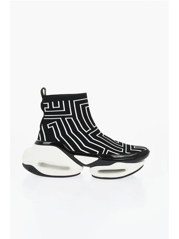 Balmain Black High Top Sneakers - Image 3