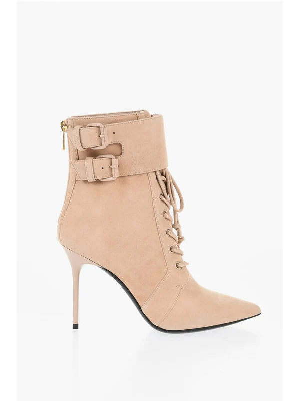 Balmain Pink Lace-Up Boots - Image 2