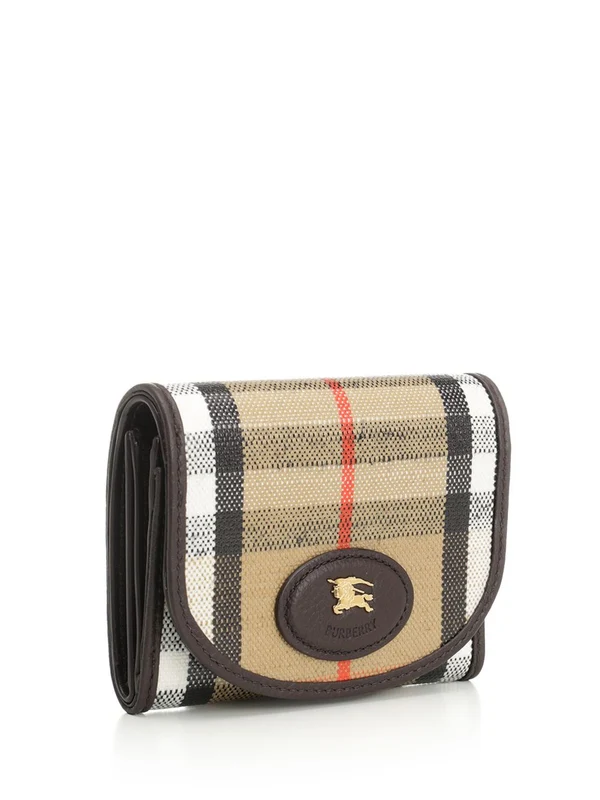 Burberry Beige Checked Wallets - Image 2