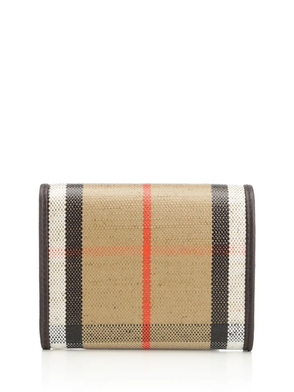 Burberry Beige Checked Wallets - Image 3