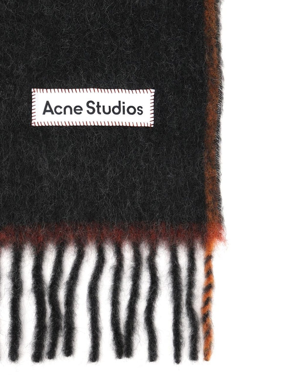 Acne Studios Black Wool Mufflers - Image 2