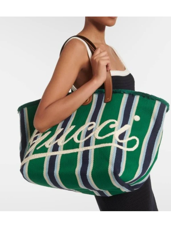 Gucci Medium Green Tote Bags - Image 2