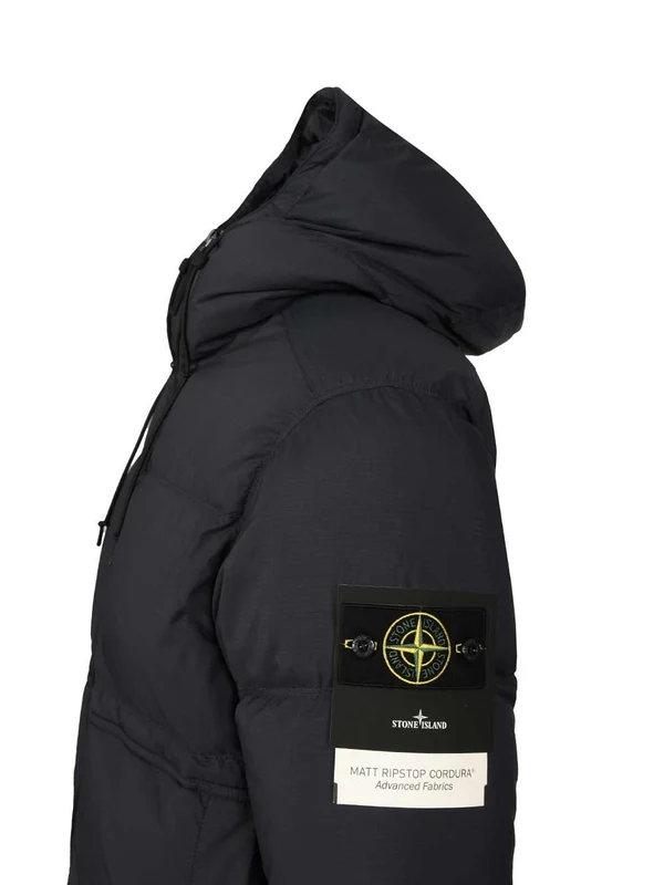 Stone Island Cordura Ripstop Nylon Navy Down Jacket - Image 4