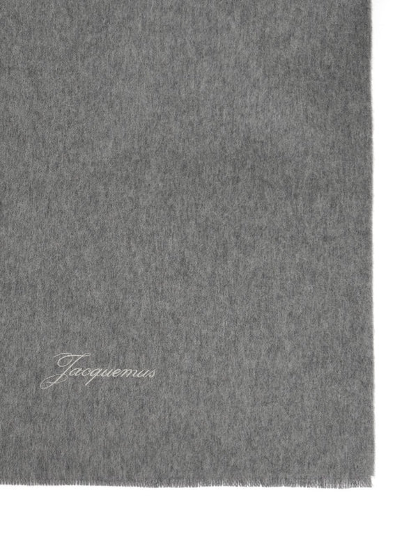 Jacquemus Grey Wool Mufflers - Image 2