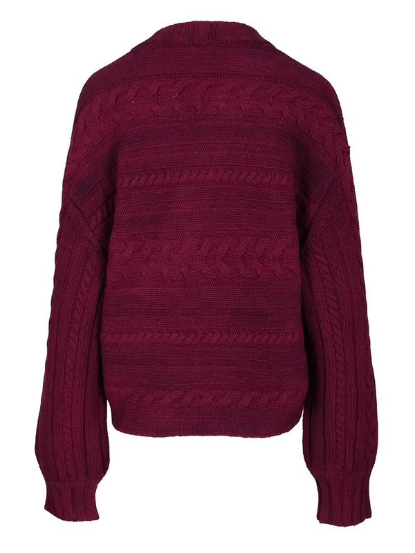 The Attico Burgundy Cardigans - Image 2