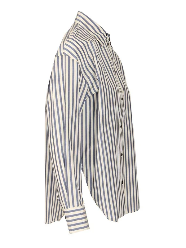Forte_Forte Blue Striped Shirts & Blouses - Image 3