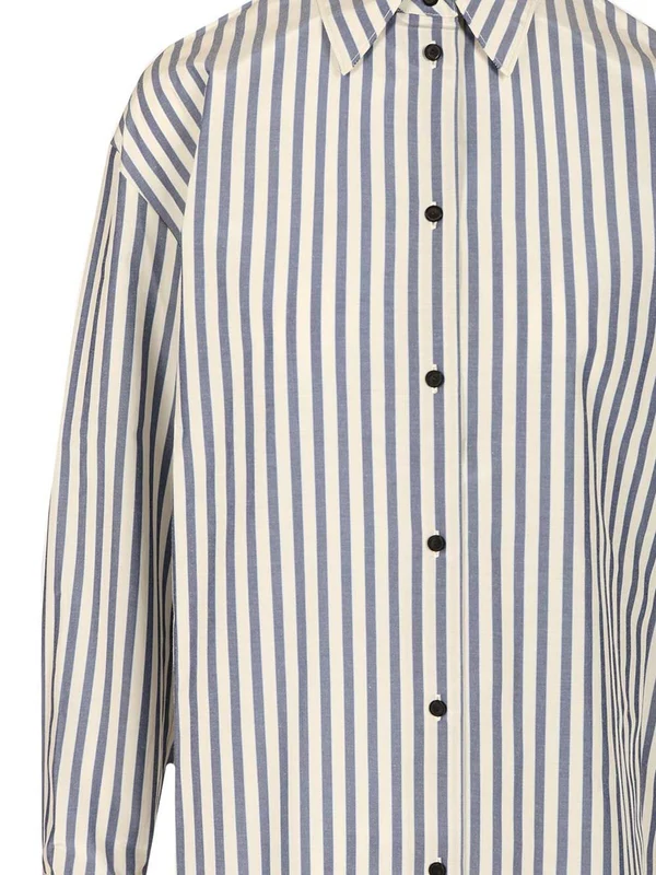Forte_Forte Blue Striped Shirts & Blouses - Image 4