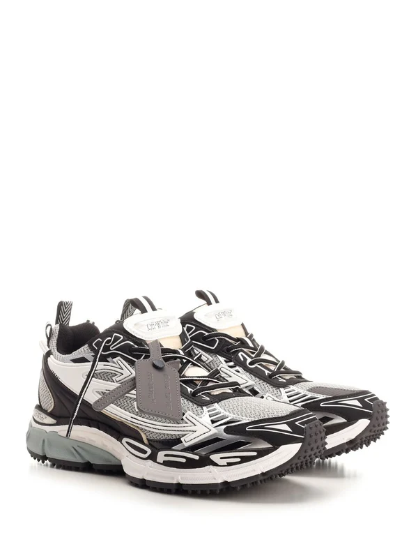 Off-White Black Grey Low Top Sneakers - Image 2