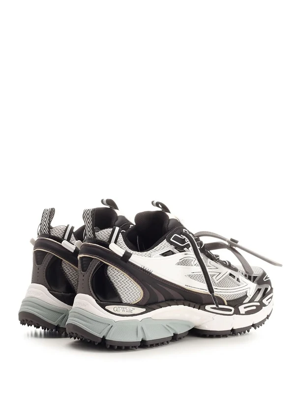 Off-White Black Grey Low Top Sneakers - Image 3