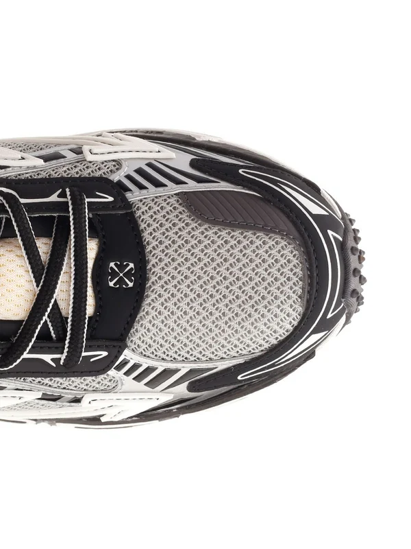 Off-White Black Grey Low Top Sneakers - Image 4