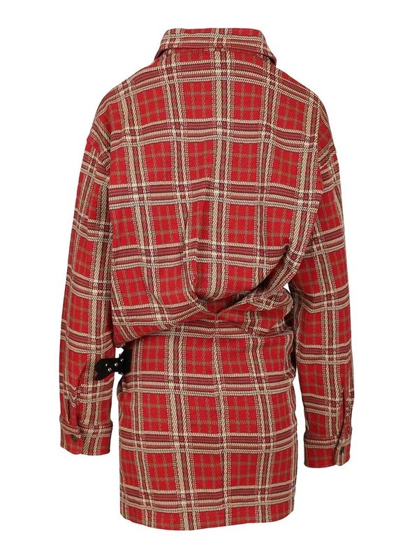 Isabel Marant Red Checked Mini Dress - Image 2