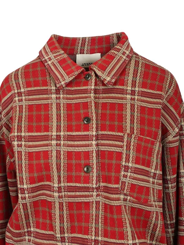 Isabel Marant Red Checked Mini Dress - Image 4