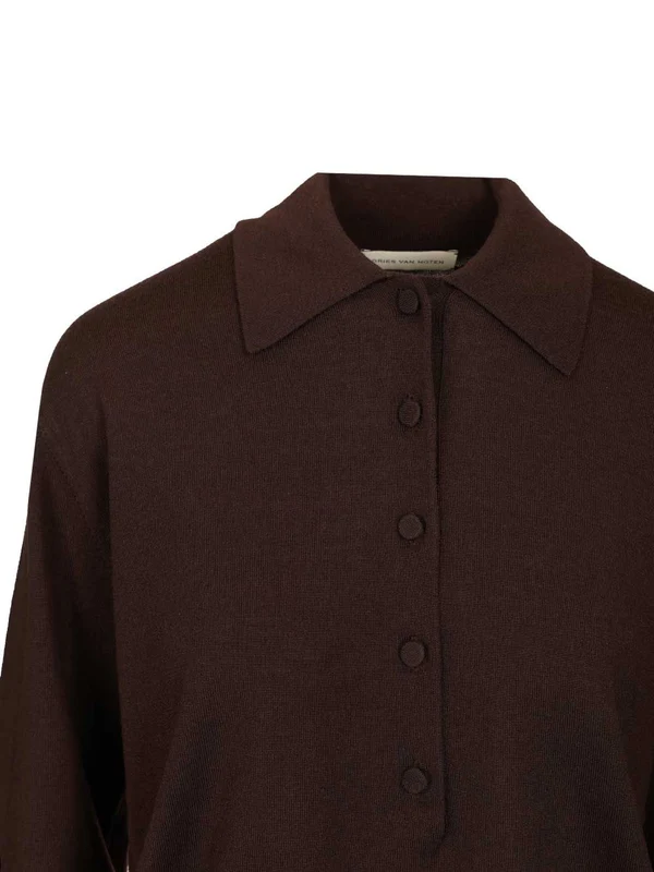 Dries Van Noten Brown Knitted - Image 4