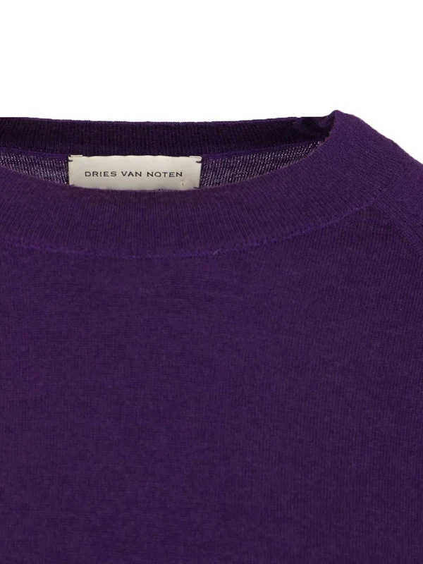 Dries Van Noten Purple Knitted - Image 4