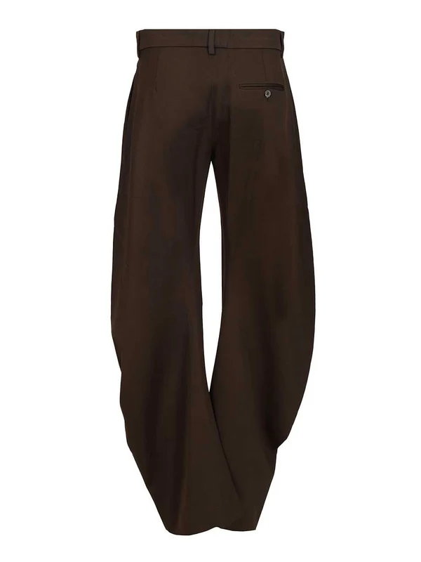 Acne Studios Brown Wool Tailored Pants - Image 2