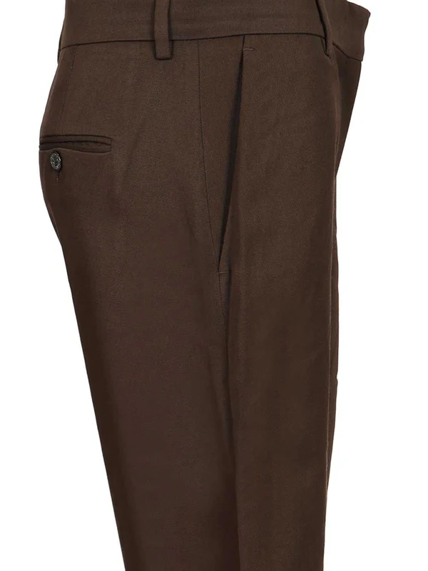 Acne Studios Brown Wool Tailored Pants - Image 4