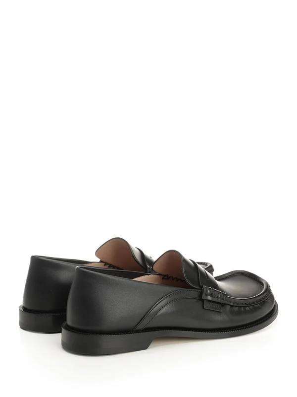 Loewe Campo Leather Penny Loafers - Image 3