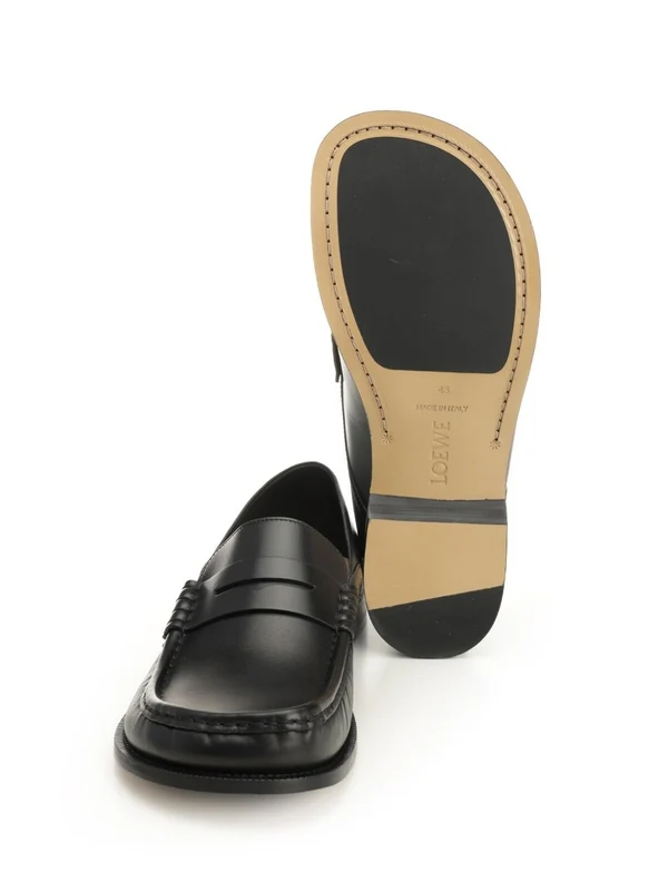 Loewe Campo Leather Penny Loafers - Image 6