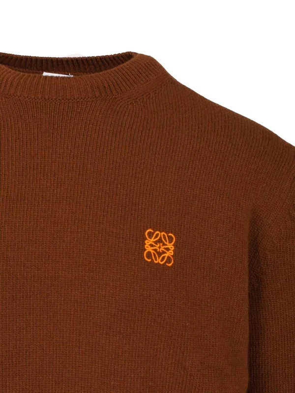 Loewe Anagram Wool Brown Knit - Image 3