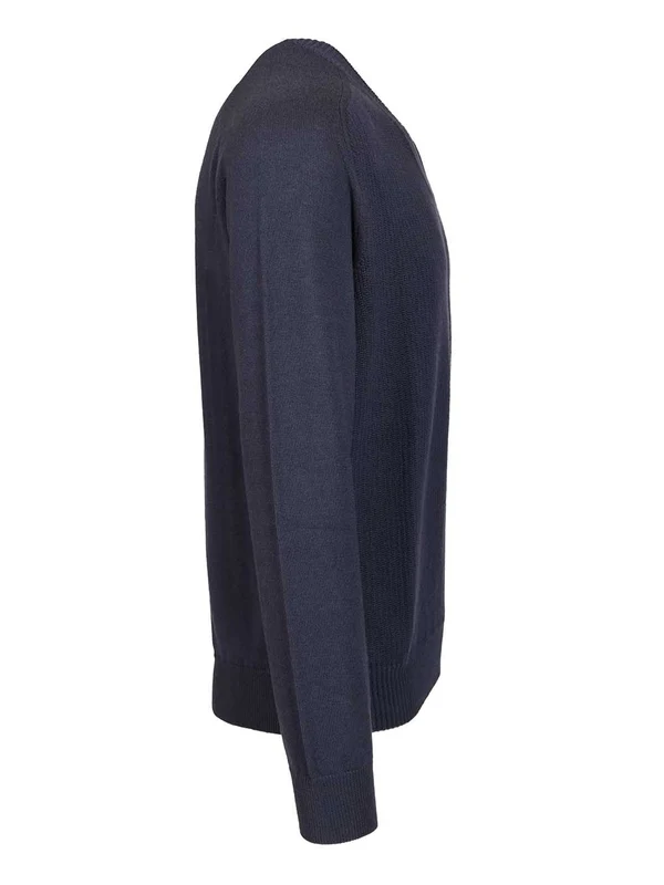 Ermenegildo Zegna Blue Knitted - Image 3