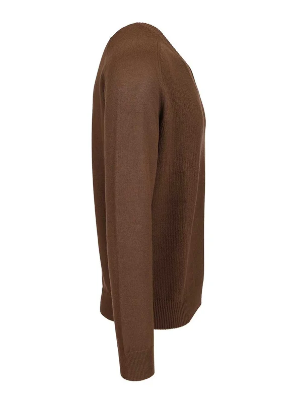 Ermenegildo Zegna Brown Knitted - Image 3