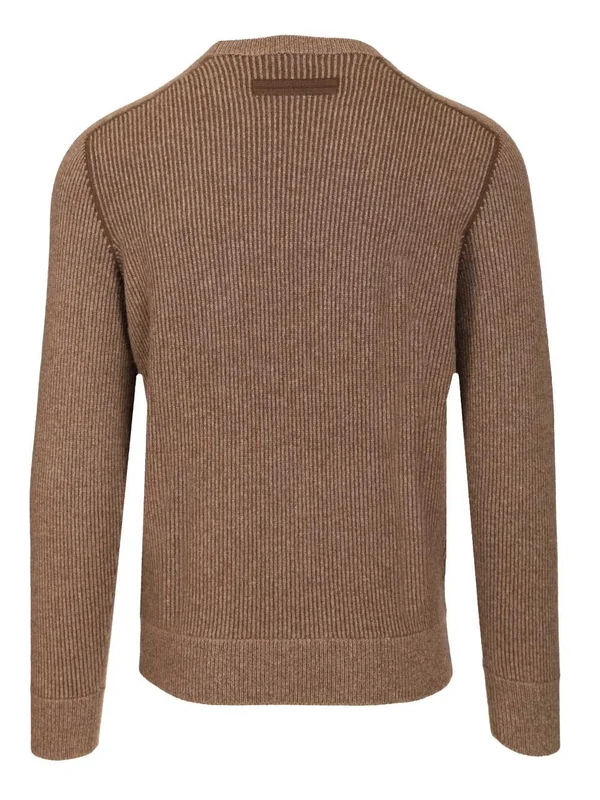 Ermenegildo Zegna Brown Knitted - Image 2