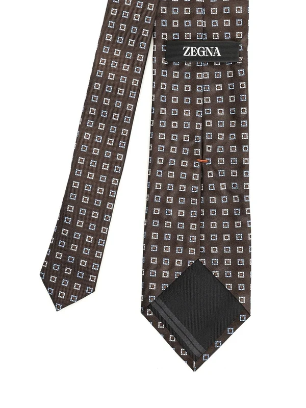 Ermenegildo Zegna Brown Neck Ties - Image 2