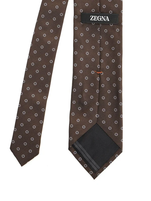 Ermenegildo Zegna Brown Neck Ties - Image 2