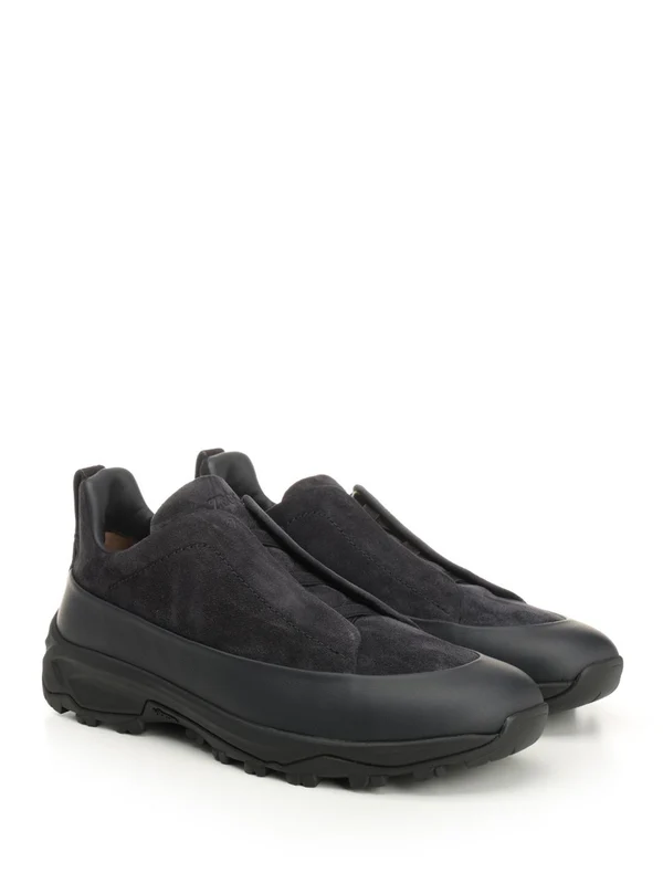 Ermenegildo Zegna Black Low Top Sneakers - Image 2