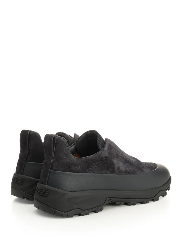 Ermenegildo Zegna Black Low Top Sneakers - Image 3