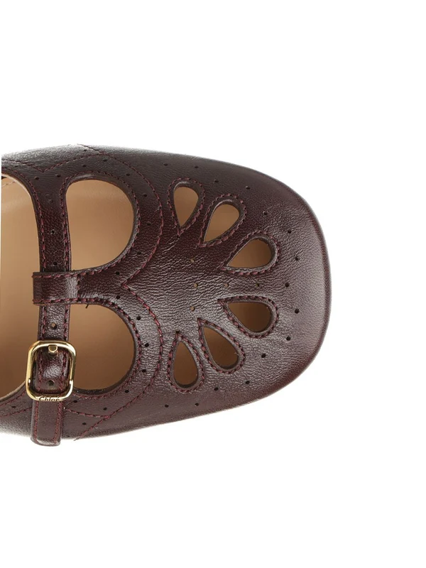 Chloe Brown Flat Shoes - Image 4