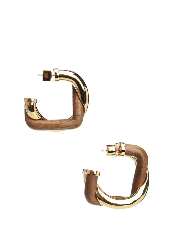 Jacquemus Gold Brown Earrings - Image 2