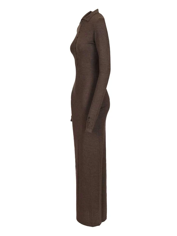 Jacquemus Brown Long Dress - Image 3
