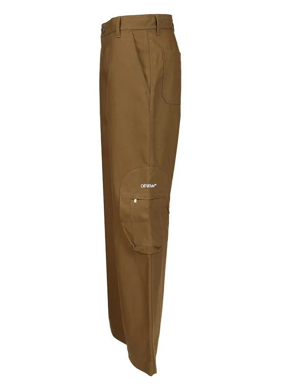 Off-White Brown Casual Pants - Image 3