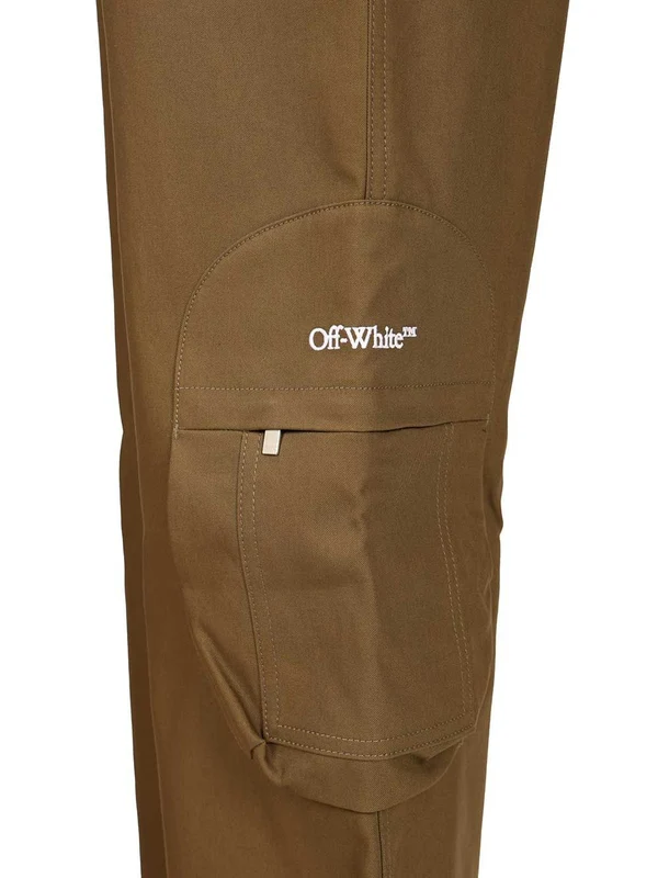 Off-White Brown Casual Pants - Image 4