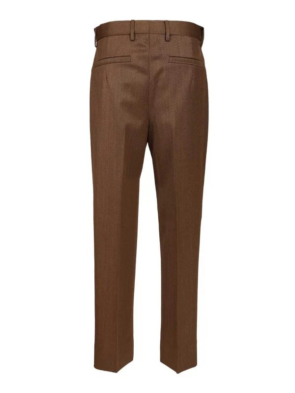 Ermenegildo Zegna Brown Tailored Pants - Image 2