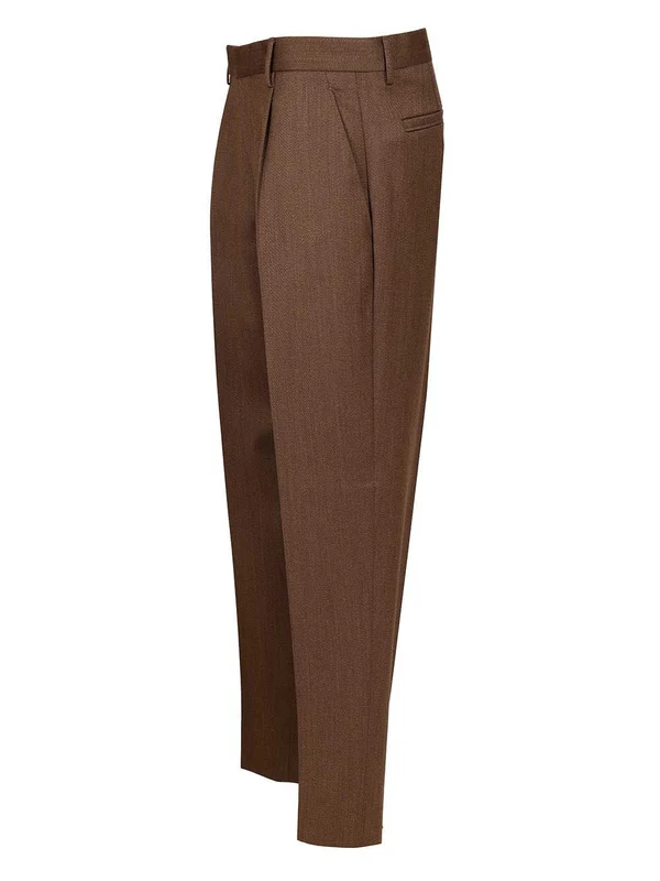 Ermenegildo Zegna Brown Tailored Pants - Image 3